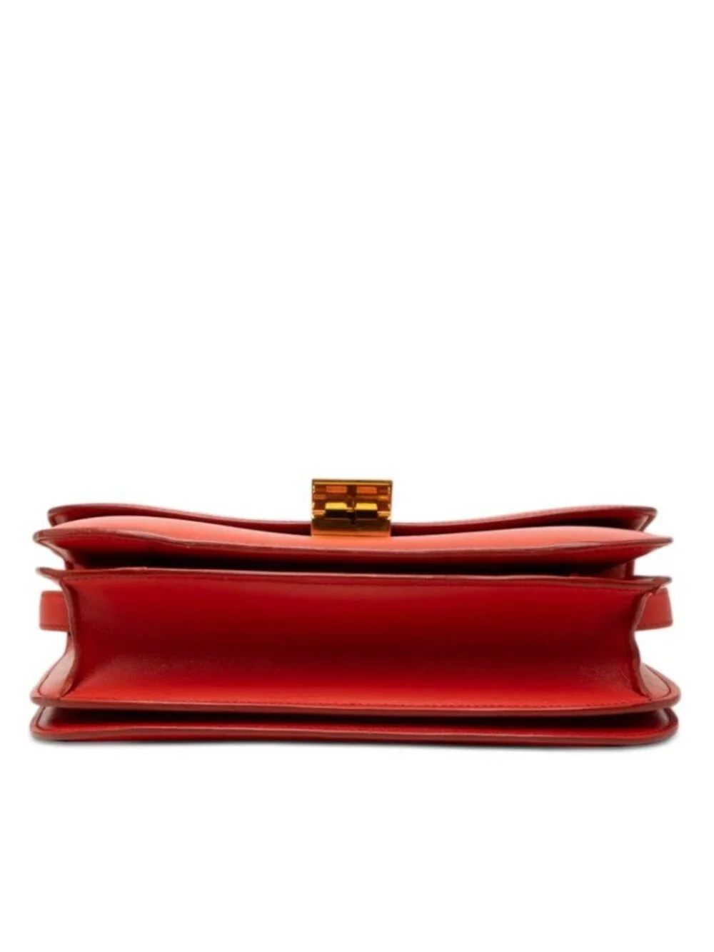 Celine Classic Box Crossbody Shoulder Bag Orange Leather